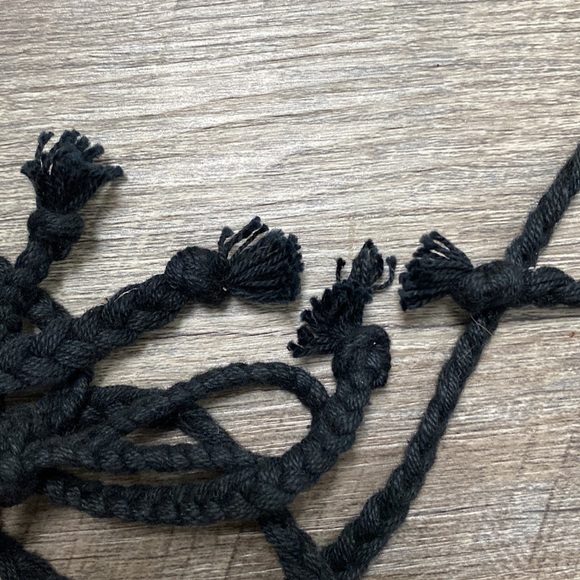 Dolls Kill Club Exx Crochet knit rainbow bikini top wth black lining M - Picture 8 of 11